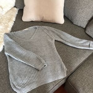 Gray oversized sweater